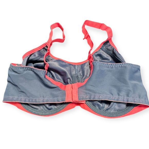 ELOMI Women’s Navy & Pink Energise Underwire Sports Bra Size 40DD  / 40E - Picture 3 of 4